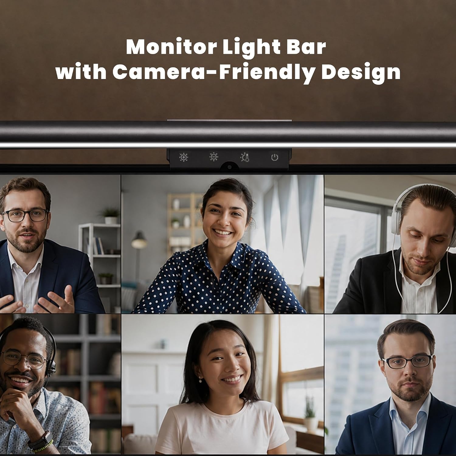 Monitor Light Bar with Remote, Computer Monitor Lamp for Home Office Gaming, 250LM No Glare Eye-Care Screen Bar, Touch Control USB Desk Lamp with Stepless Dimming for Flat & Curved Monitor
